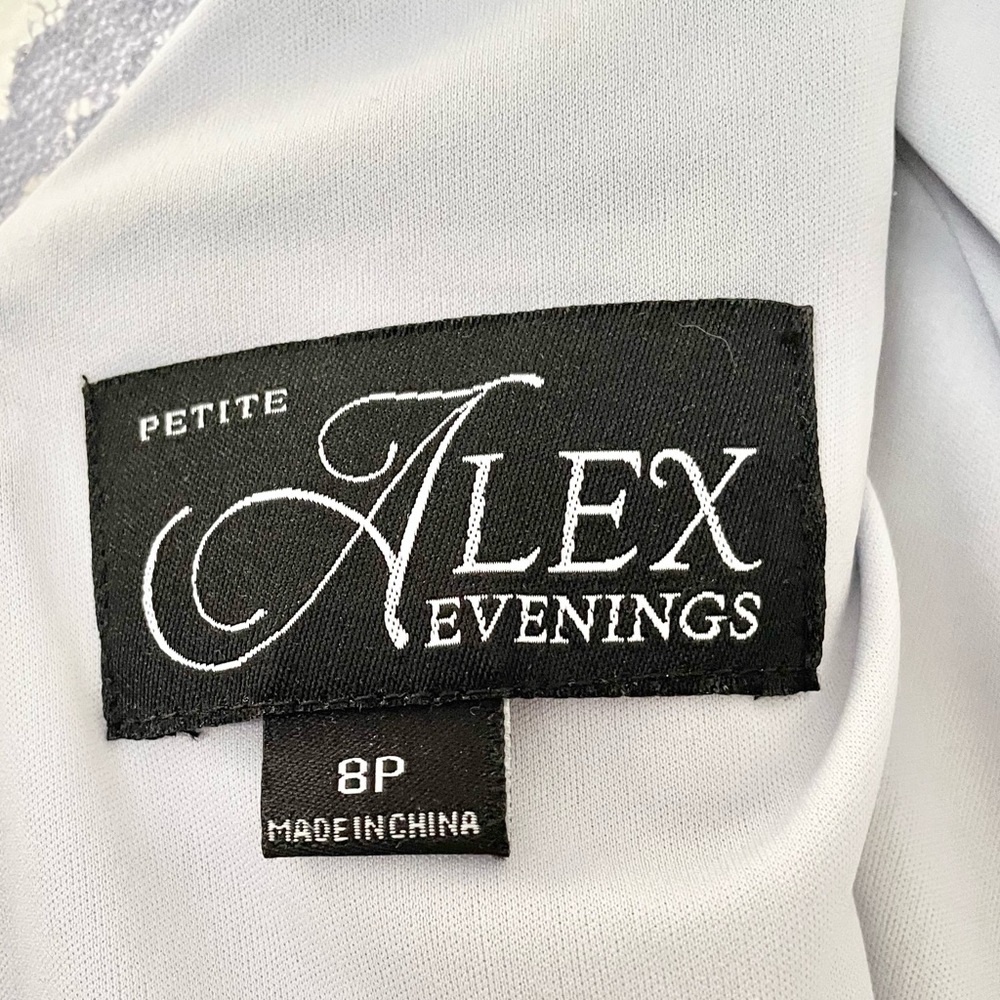 Alex Evenings Scallop Lace Sequin Evening Maxi Gown - Picture 9 of 11